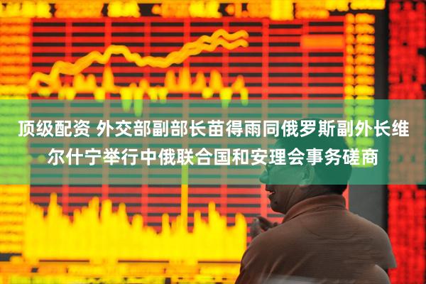 顶级配资 外交部副部长苗得雨同俄罗斯副外长维尔什宁举行中俄联合国和安理会事务磋商